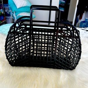 Plastic purse see thru black